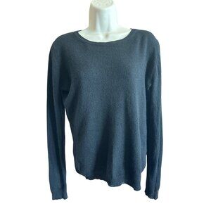 Charter Club Luxury Black Cashmere Sweater M Soft Crew Neck Pullover Minimalist